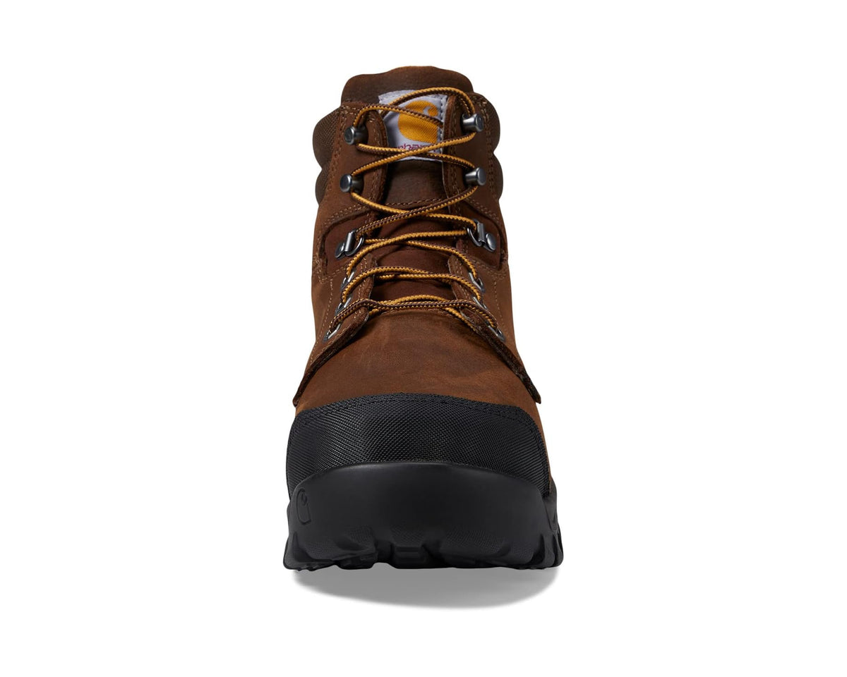 Men's Carhartt Rugged Flex Waterproof Internal Met Guard Comp Toe 6 Work Boots Brown Oil Tanned Leather