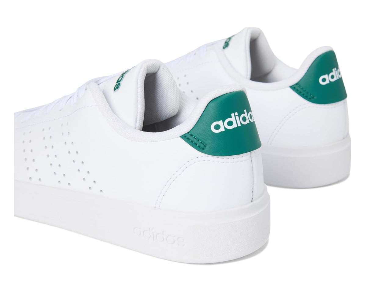 Men's adidas Advantage 2.0 White/Black/Collegiate Green