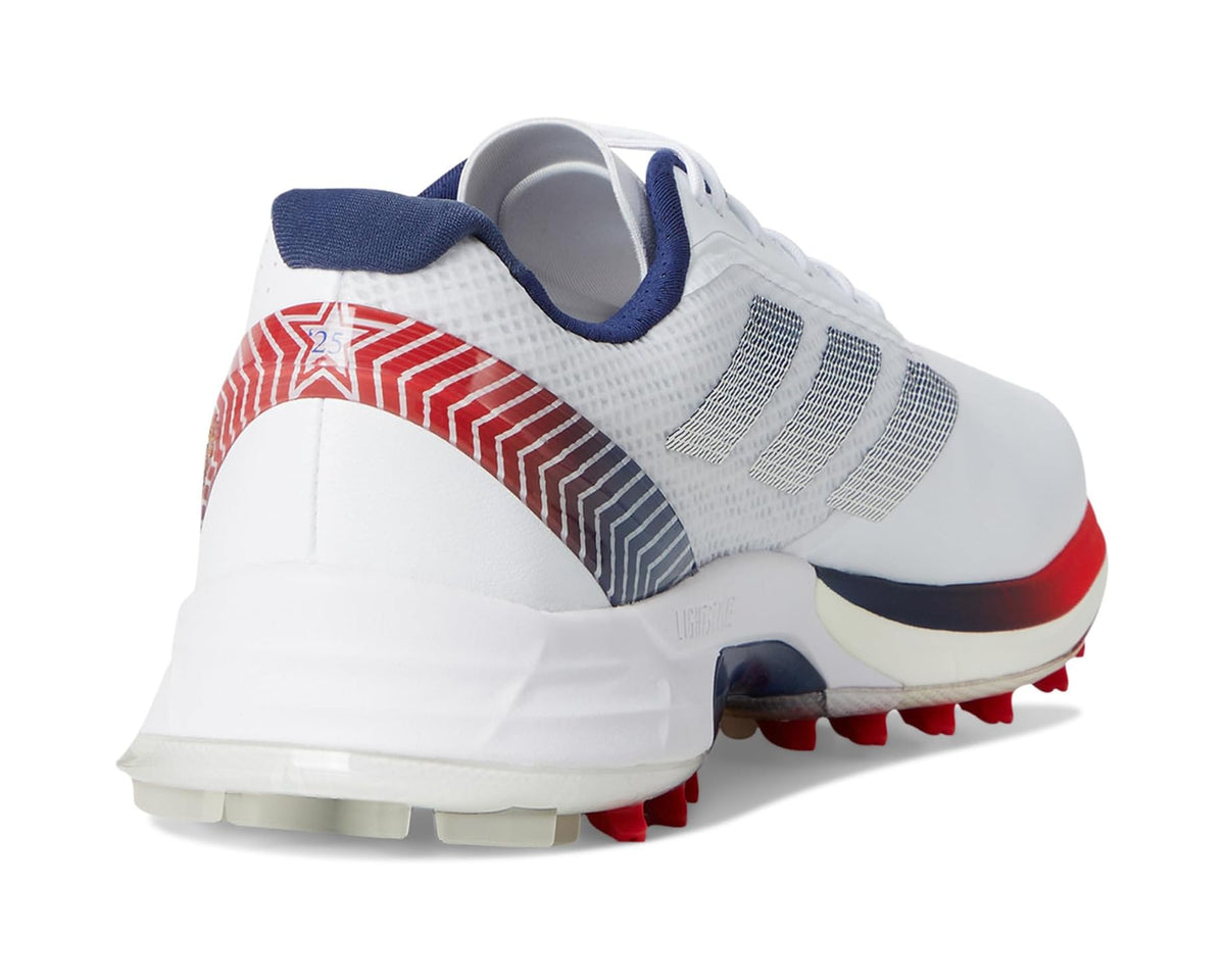 Men's adidas Golf Adizero Zg Ryder Spikeless Golf Shoes Footwear White/Dark Blue/Red