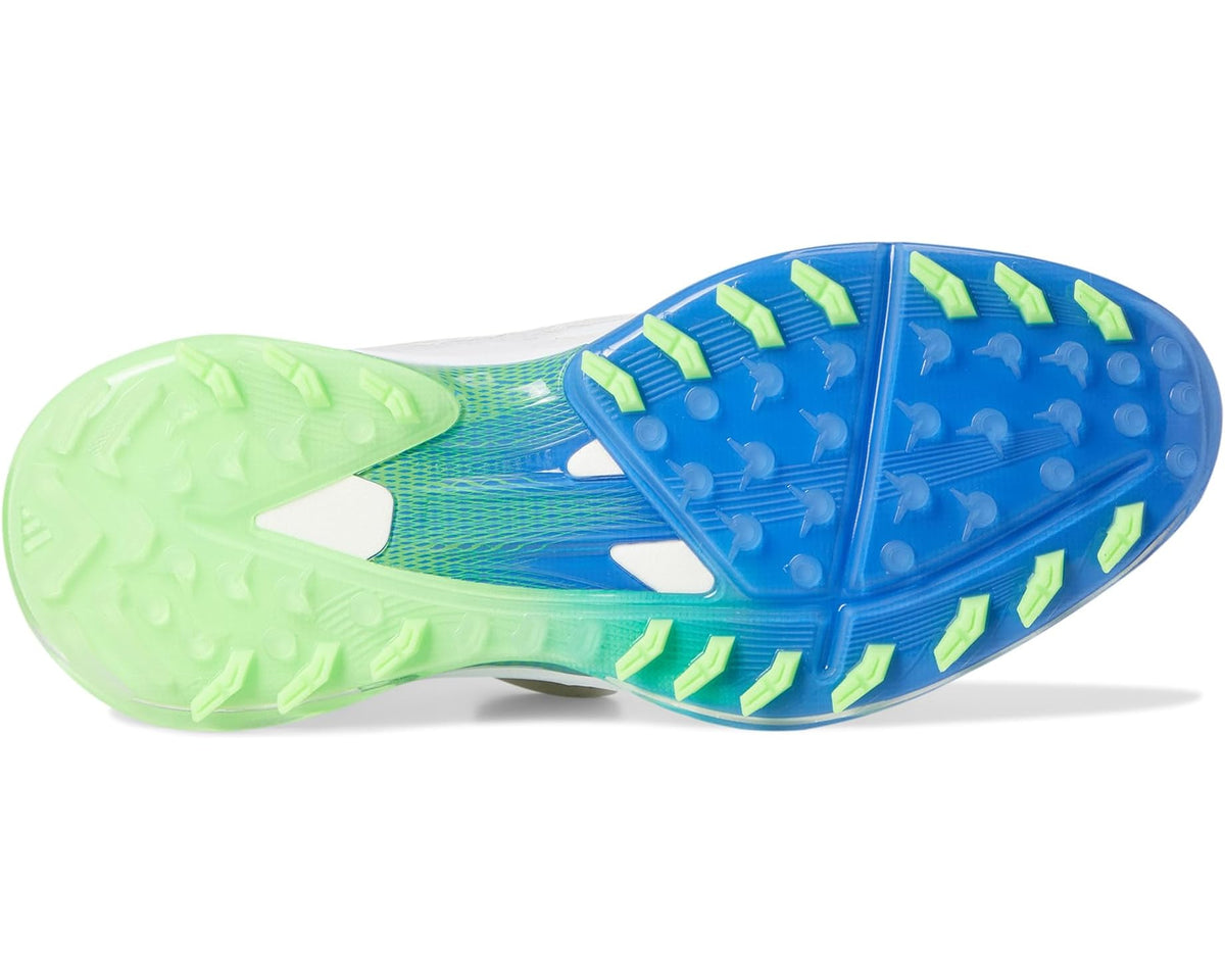 Men's adidas Golf Adizero ZG Spikeless Golf Shoes Footwear White/Silver Metallic/Lime Burst