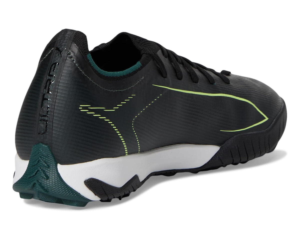 Men's PUMA Ultra 6 Match Turf Trainer Soccer Cleats Black/Fizzy Light/Green Terrain