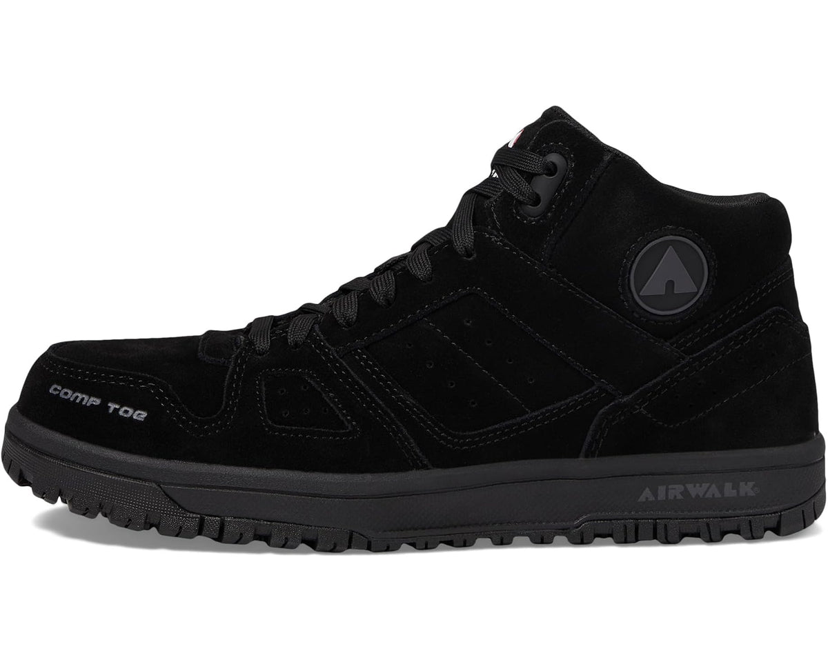 Men's Airwalk Work Mongo Mid Comp Toe EH SR Black
