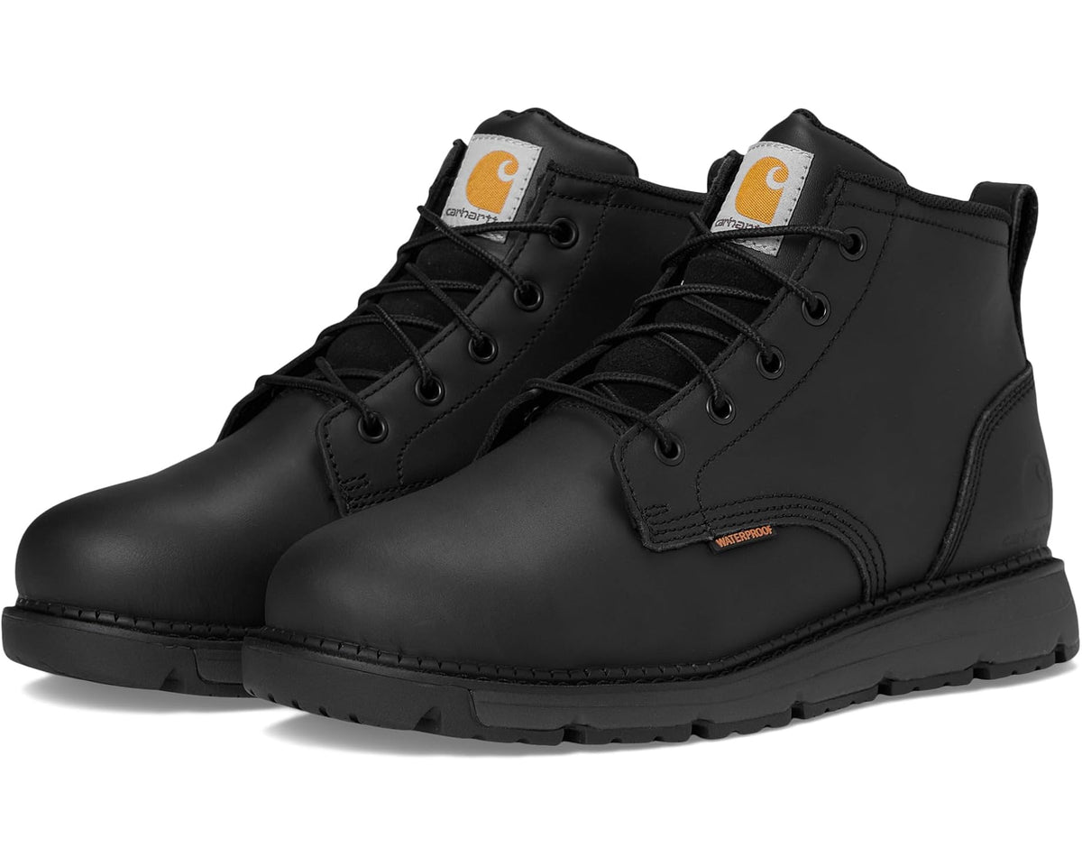 Men's Carhartt Millbrook Waterproof 5 Steel Toe Wedge Work Boot Black Oil Tanned