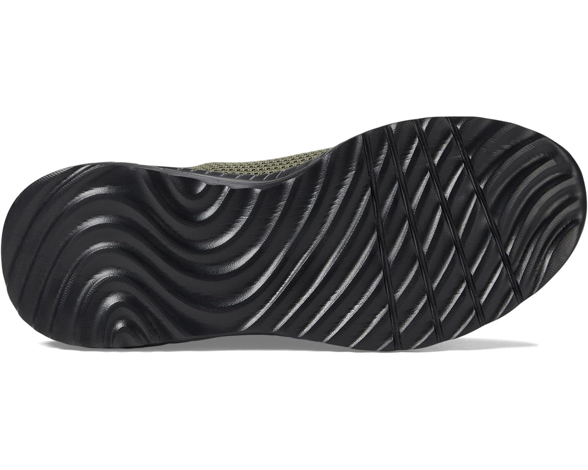 Men's slip-on sneaker outsole with black traction tread pattern