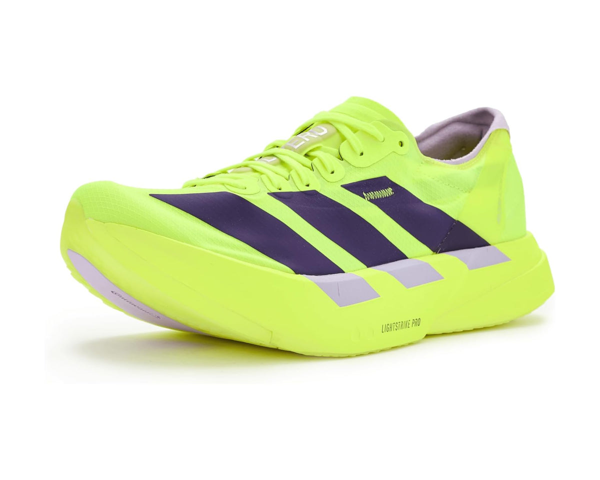 Men's adidas Adizero Adios Pro 4 Running Shoes Solar Yellow/Aurora Plum/Powder Plum
