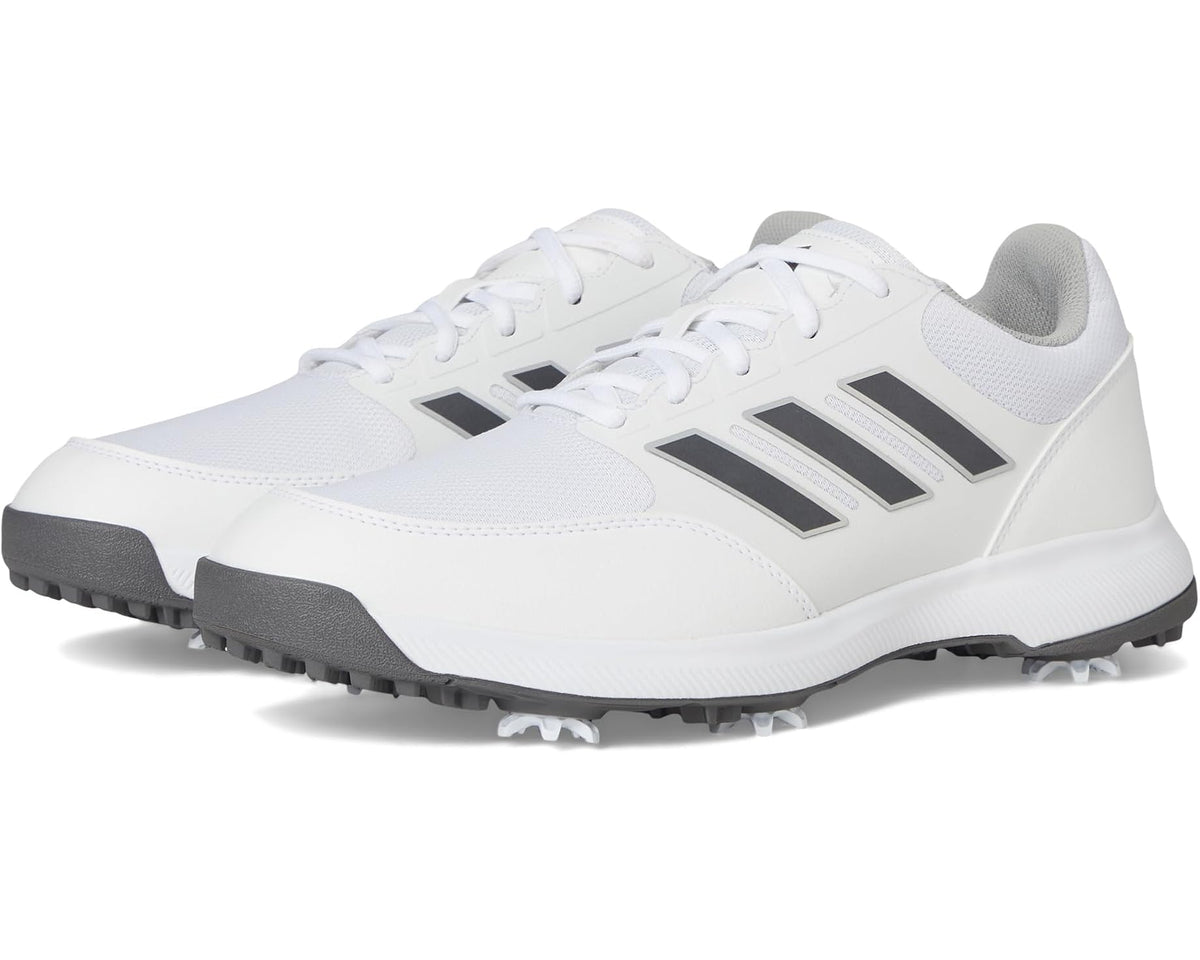 Men's adidas Golf Tech Response 3.0 Golf Shoes Footwear White/Dark Silver Metallic/Silver Metallic