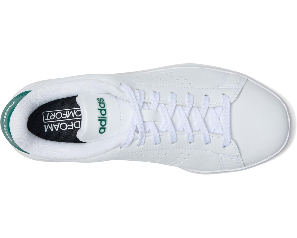 Men's adidas Advantage 2.0 White/Black/Collegiate Green
