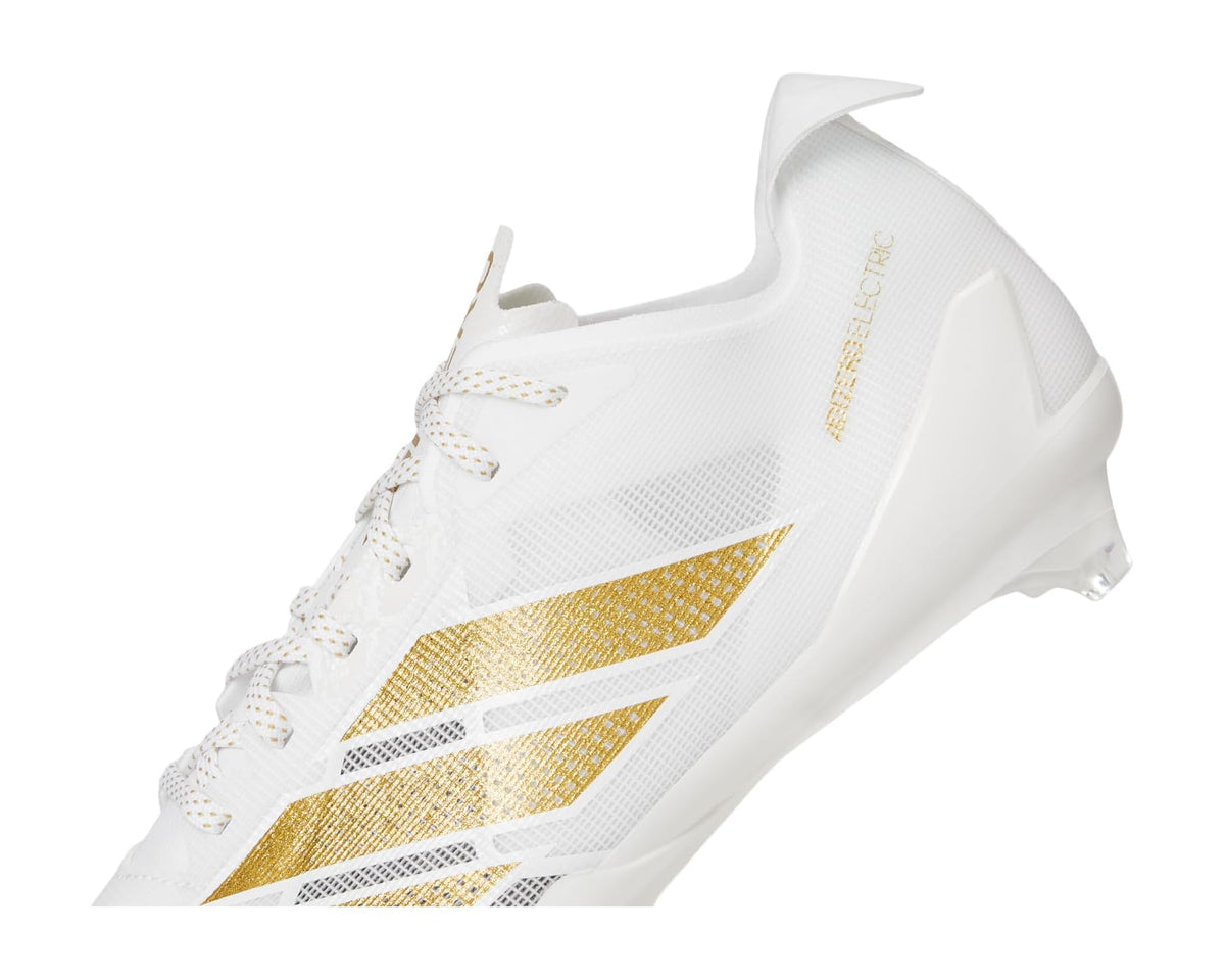 Men's adidas Adizero Electric Football Cleats White/Gold Metallic/White