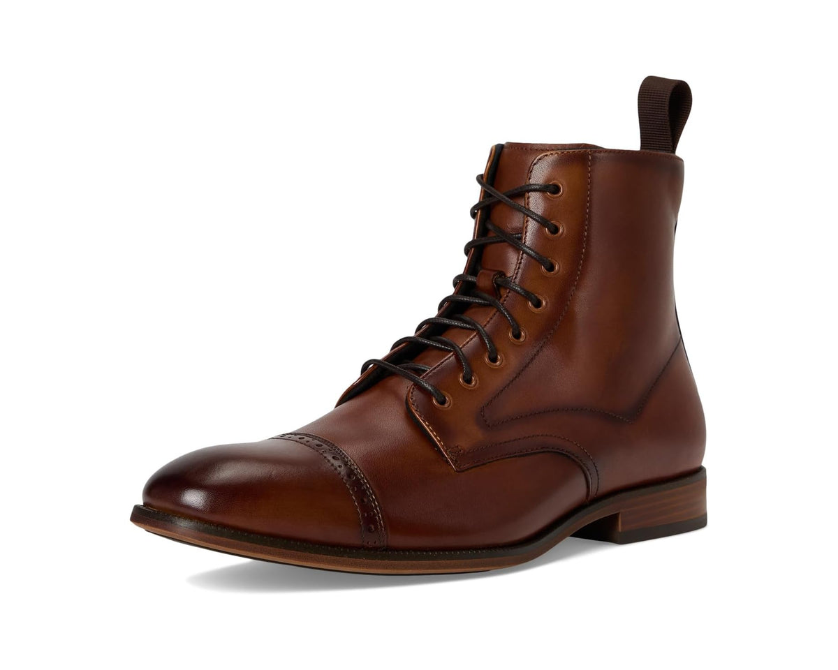 Men's Stacy Adams Henry Cap Toe Lace-Up Boot Tan