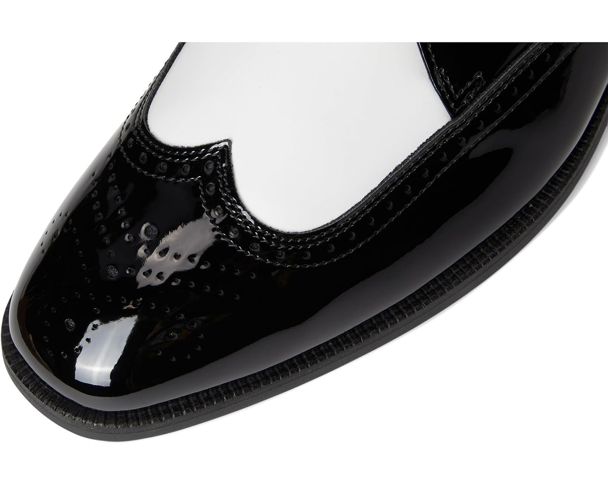 Men's Stacy Adams Dayton II Wing Tip Lace-Up Black and White