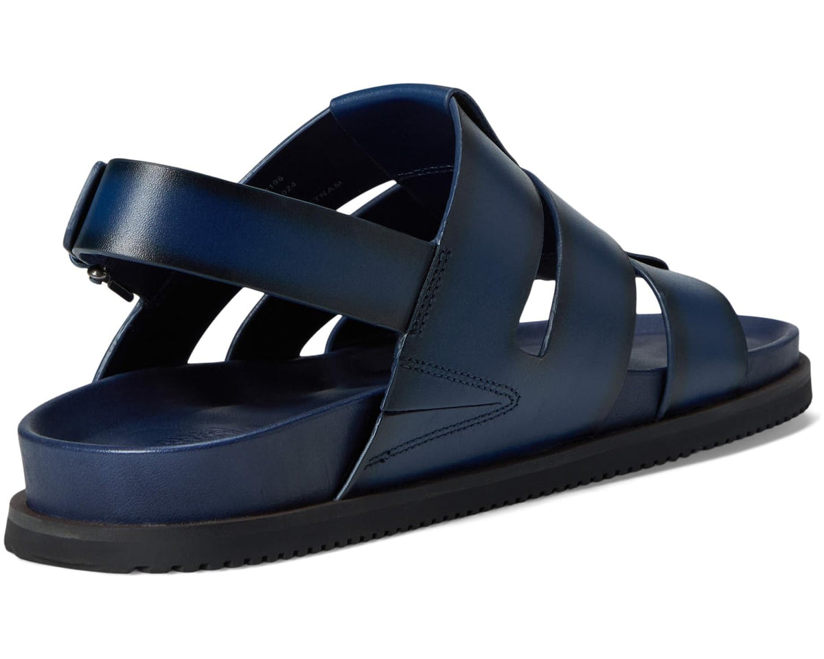 Men's Allen Edmonds Damien Fisherman Sandals Navy Leather
