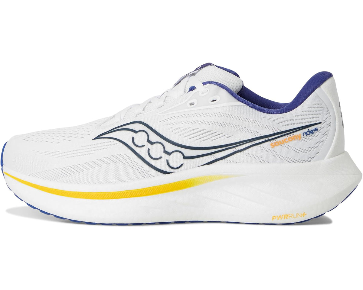 Men's Saucony Ride 18 White/Azurite