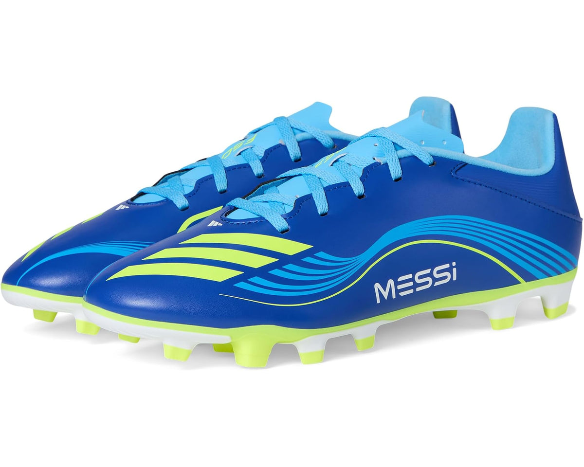 Unisex adidas F50 Messi Club Firm/Multi Ground SoccerCleats Team Royal Blue/Solar Yellow/Semi Blue Burst