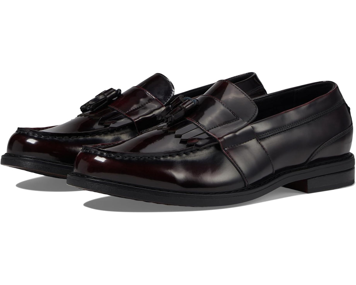 Men's Nunn Bush Keaton Moc Toe Kiltie Tassel Loafers Burgundy Multi