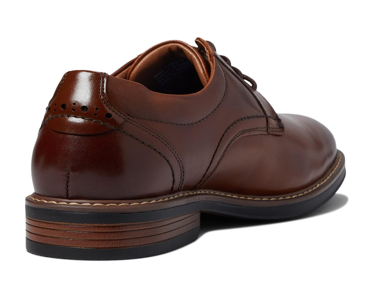 Men's Nunn Bush Centro Flex Plain Toe Oxford Cognac