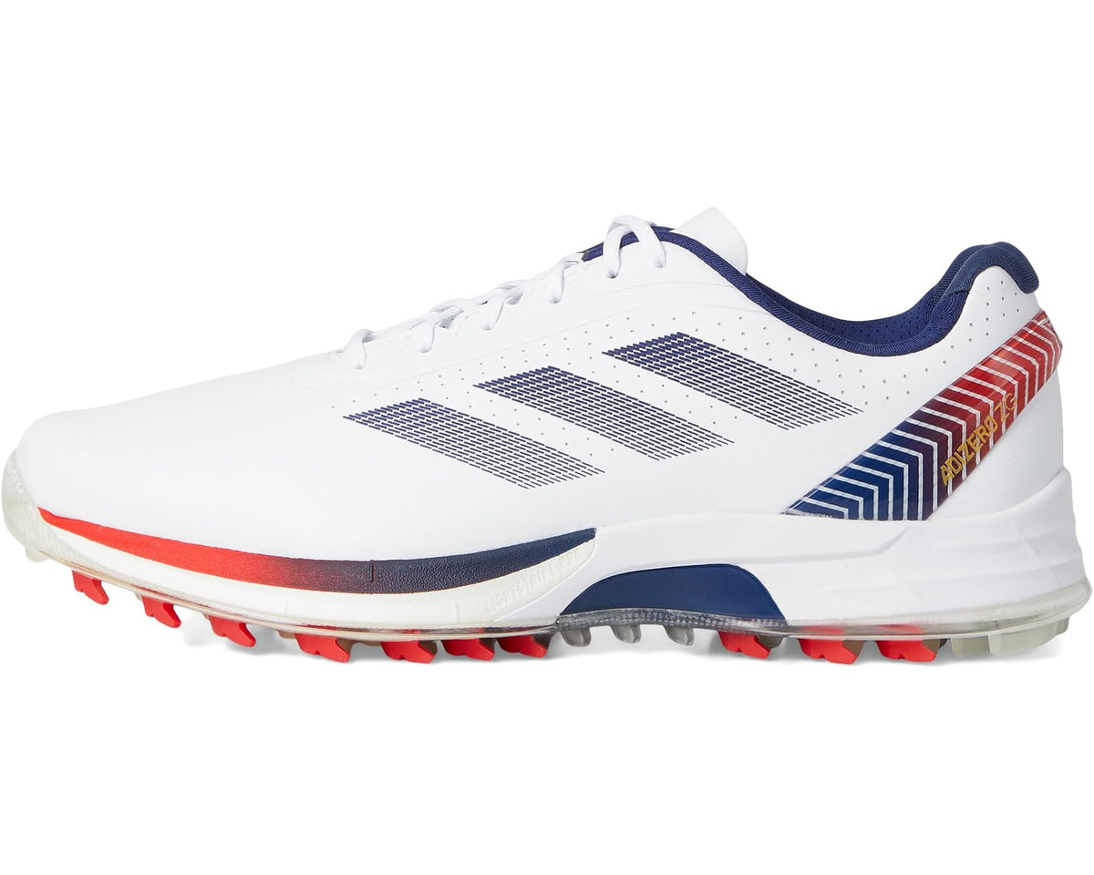 Men's adidas Golf Adizero Zg Ryder Spikeless Golf Shoes Footwear White/Dark Blue/Red