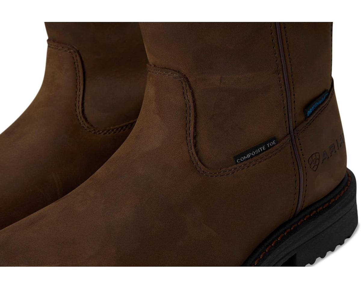Men's Ariat RigTEK II Waterproof Composite Toe Work Boots Oily Distressed Brown