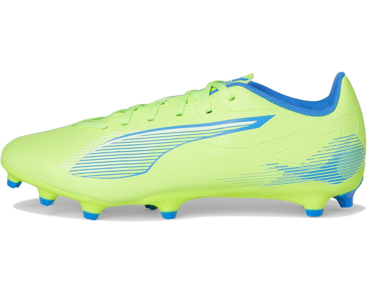 Men's PUMA Ultra 5 Play Firm, Artificial Ground Soccer Cleats Fizzy Apple-Puma White-Bluemazing