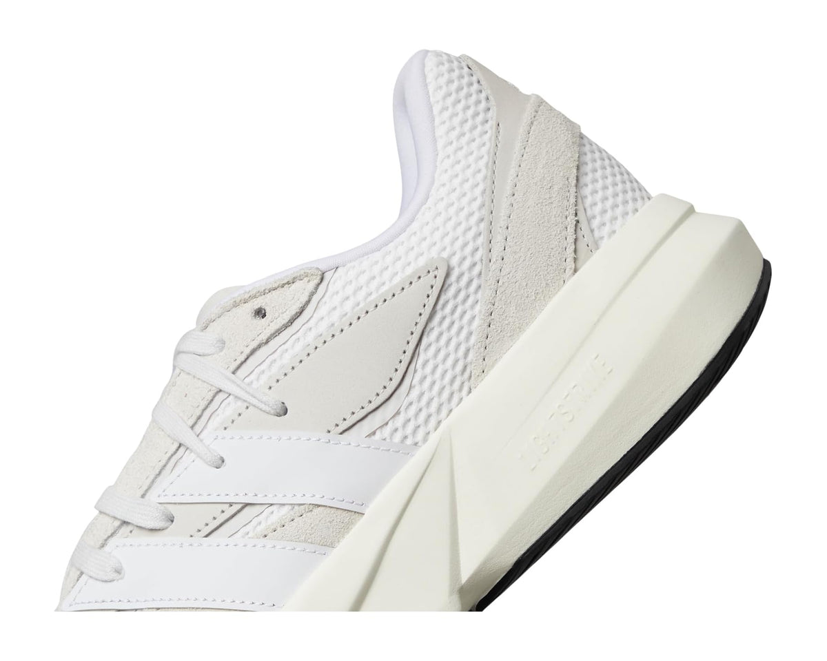 Men's adidas Lightblaze side view sneakers, lace-up front with thick white sole