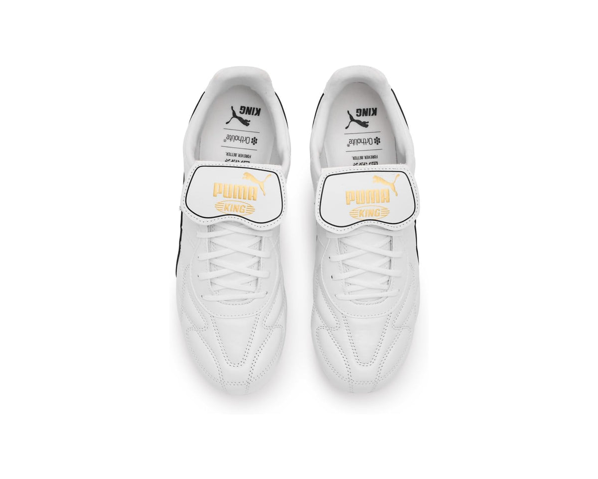 Men's PUMA King Top Firm, Artificial Ground Soccer Cleats White/Black