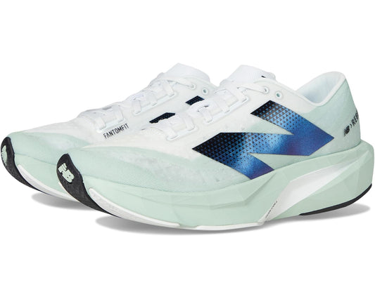 Men's New Balance FuelCell running shoe, mint white blue lace-up