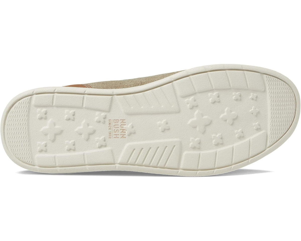 Stone canvas slip-on outsole with textured traction tread