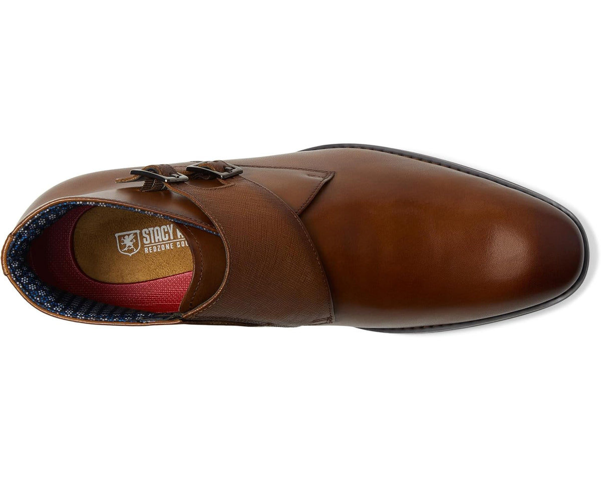 Men's Stacy Adams Kaius Double Monk Strap Boots Cognac