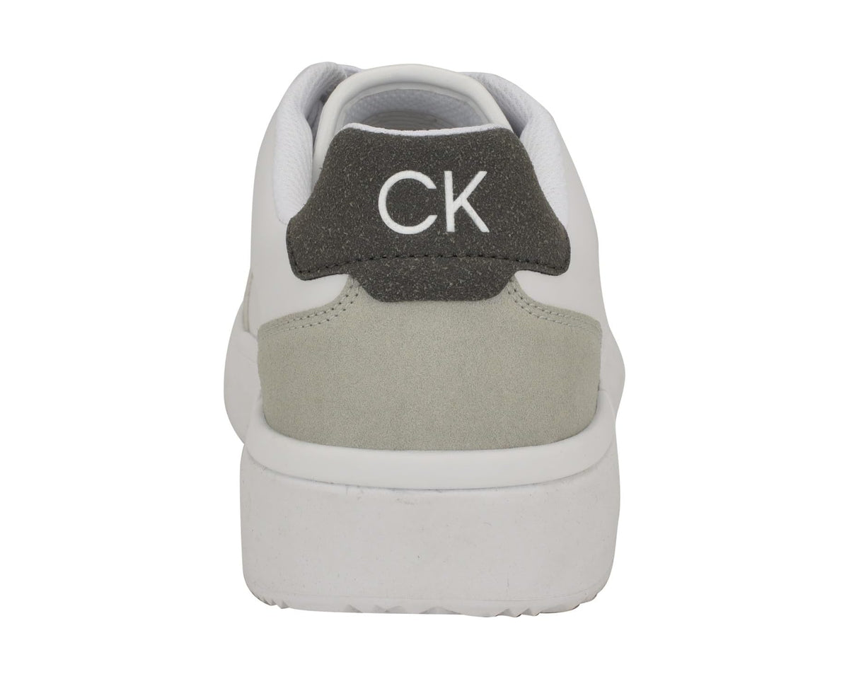Rear view low-top sneaker with CK mark on dark heel tab