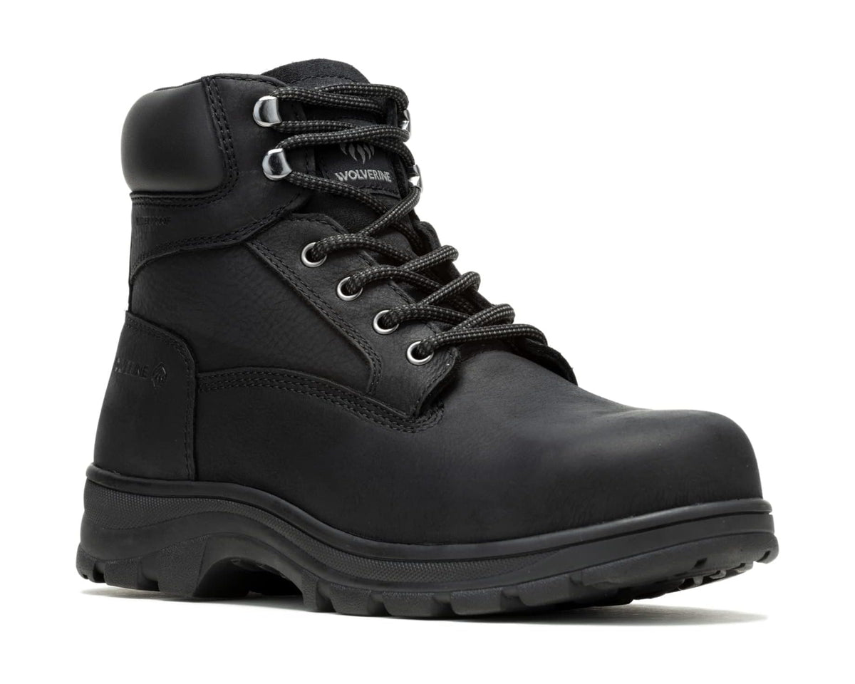 Men's Wolverine Carlsbad Waterproof 6 Steel Toe Work Boot Black