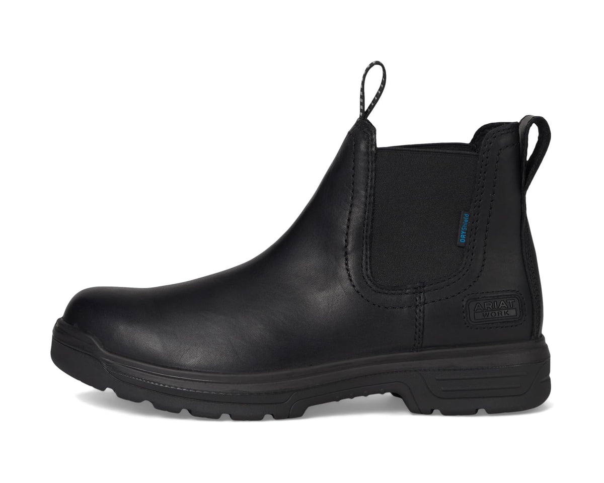 Men's Ariat Turbo Chelsea Waterproof Work Boots All Black