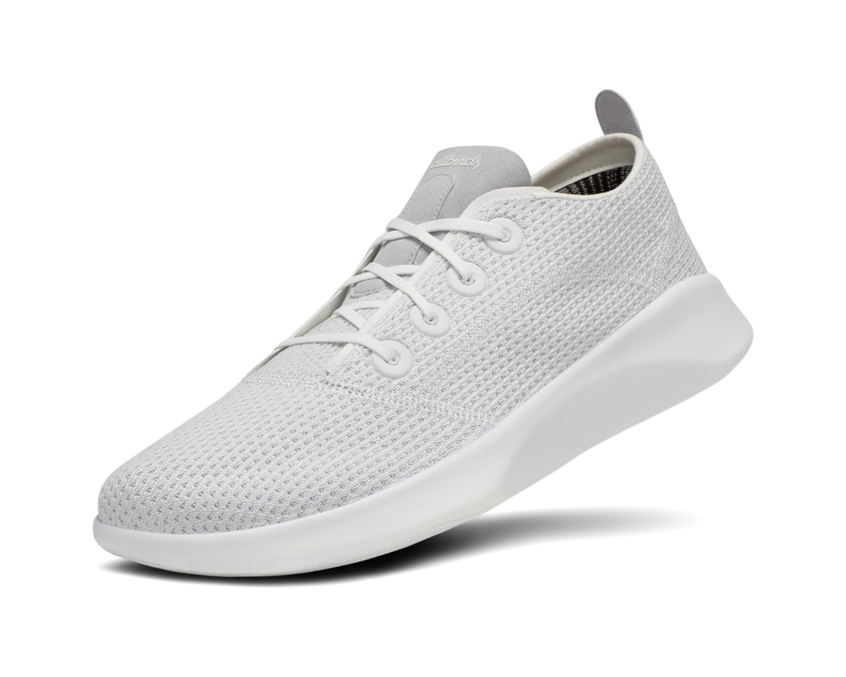 Men's Allbirds Superlight Tree Runner sneakers, light gray knit upper, white laces