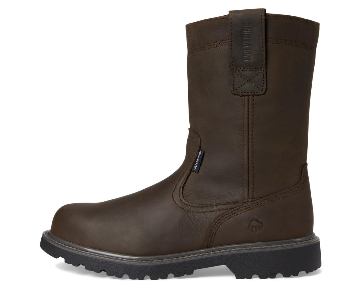 Men's Wolverine Floorhand Welly 10 Steel Toe Dark Brown