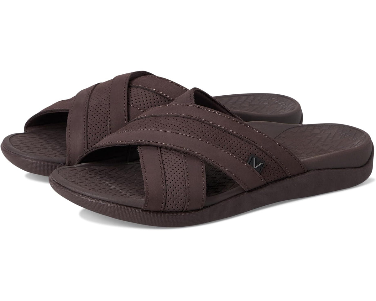 Men's VIONIC Mtide Slide Chocolate Leather