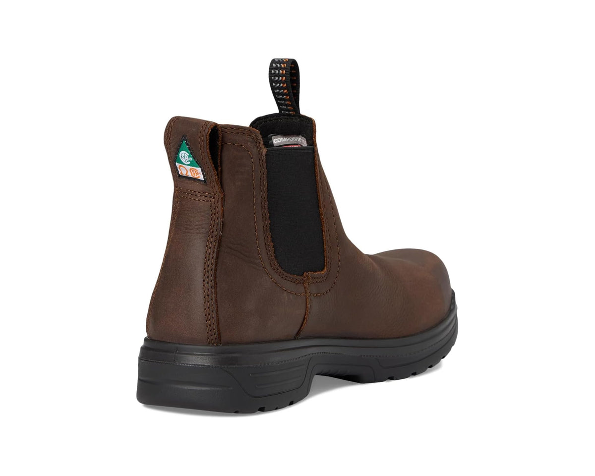 Men's Ariat Turbo Chelsea CSA Waterproof Carbon Toe Work Boots Rich Brown