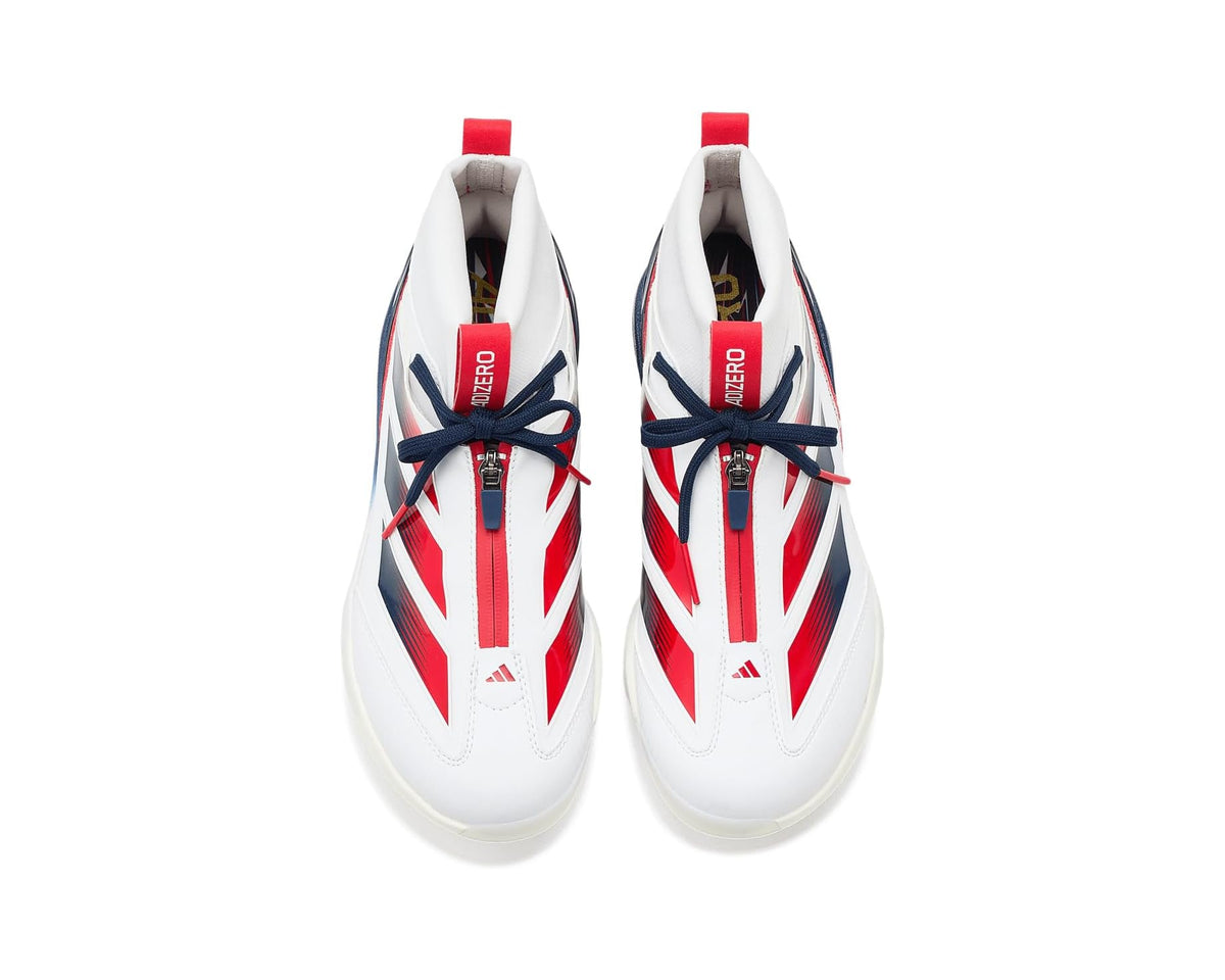 Men's adidas Adizero Impact+ 2.0 Bsb Usa Baseball Shoes White/Team Navy Blue/Team Collegiate Red