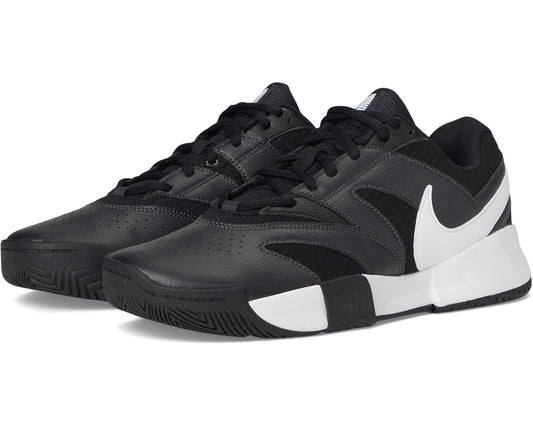 Men's Nike Court Lite 4 low-top sneakers in black, white, and anthracite