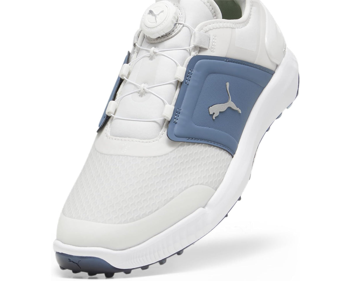 Men's PUMA Golf Ignite Elevate Disc Golf Shoes Feather Gray/Evening Sky/Puma White