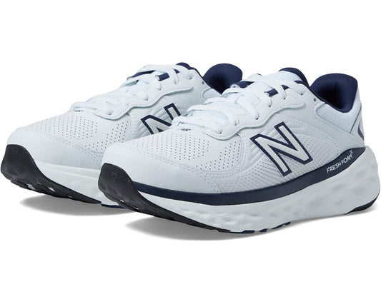 Men's New Balance Fresh Foam X 840v1 leather sneakers in white with navy accents