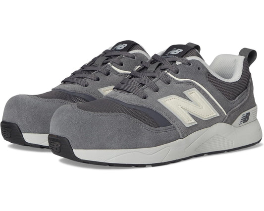 Men's work and safety sneaker in light grey with lace-up, white New Balance logo