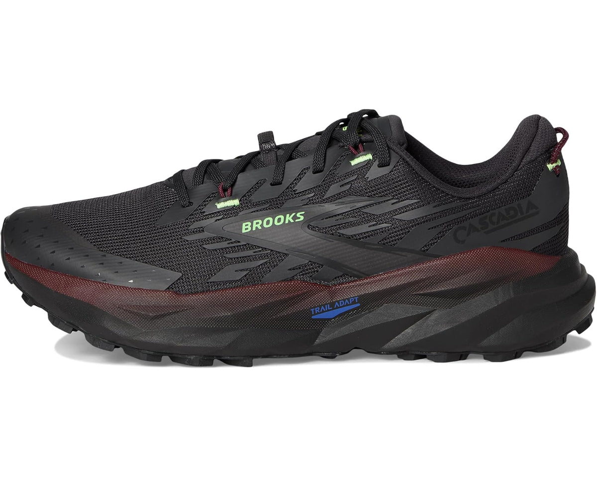 Men's Brooks Cascadia 19 Phantom/Rum Raisin/Green