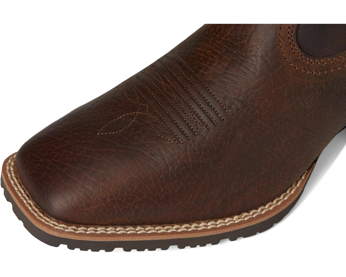 Men's Ariat Hybrid Grit Western Boots Earth/Alamo Brown