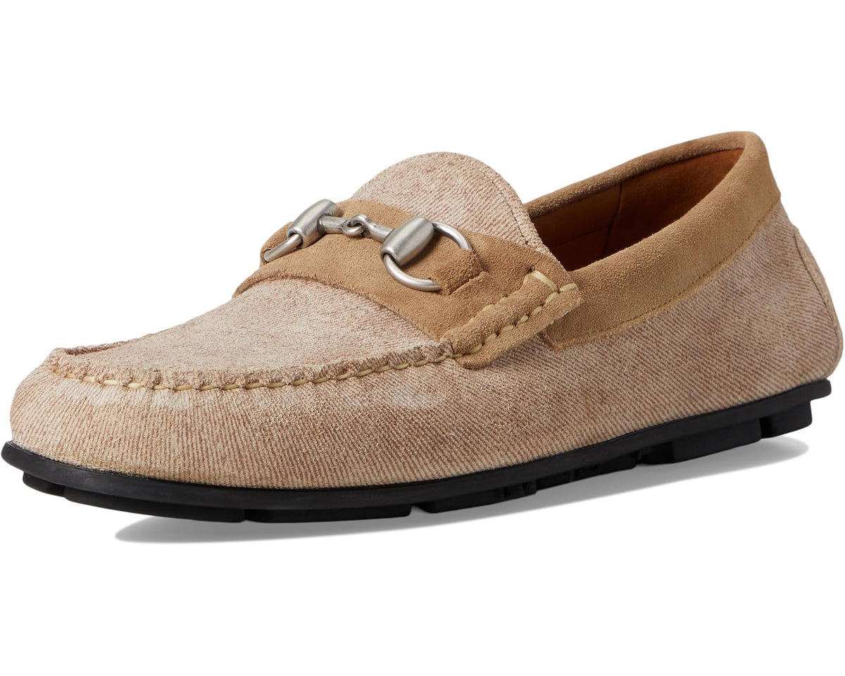Men's Allen Edmonds Sebastian Loafer/Moc Shoes Bone Suede Mix