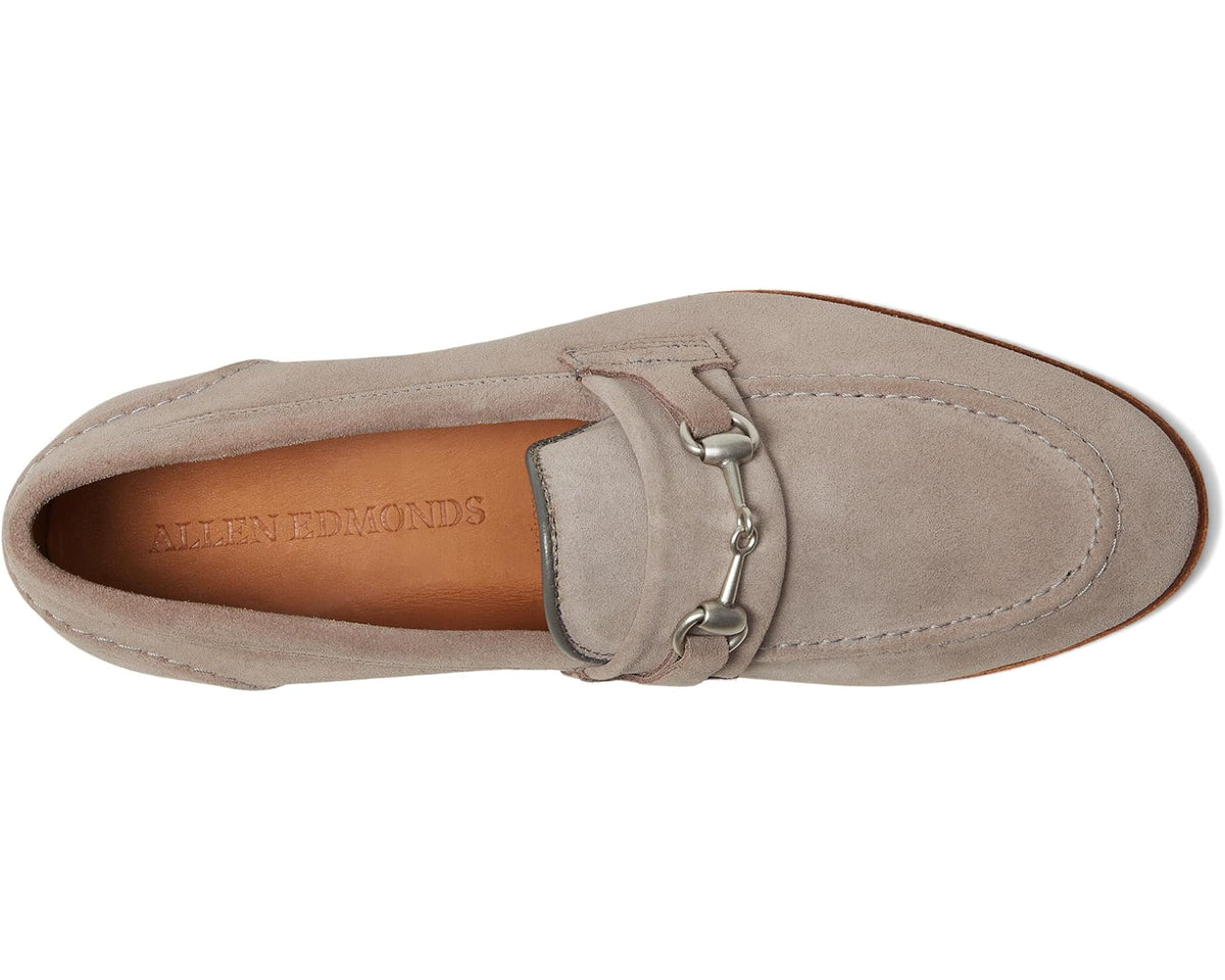 Men's Allen Edmonds Randolphbit Loafer/Moc Shoes Pewter Suede
