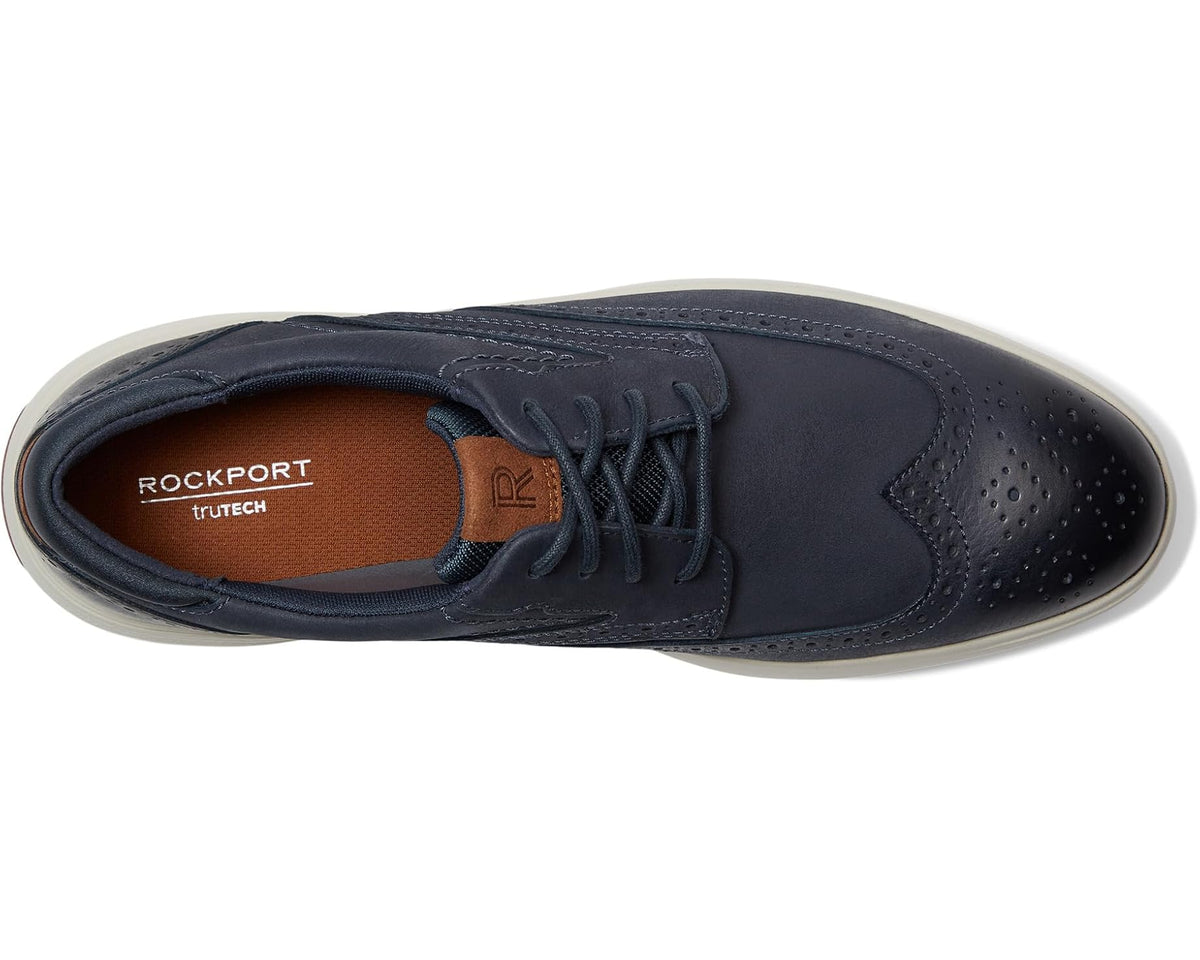 Men's Rockport Noah Wing Tip Dark Blue Leather