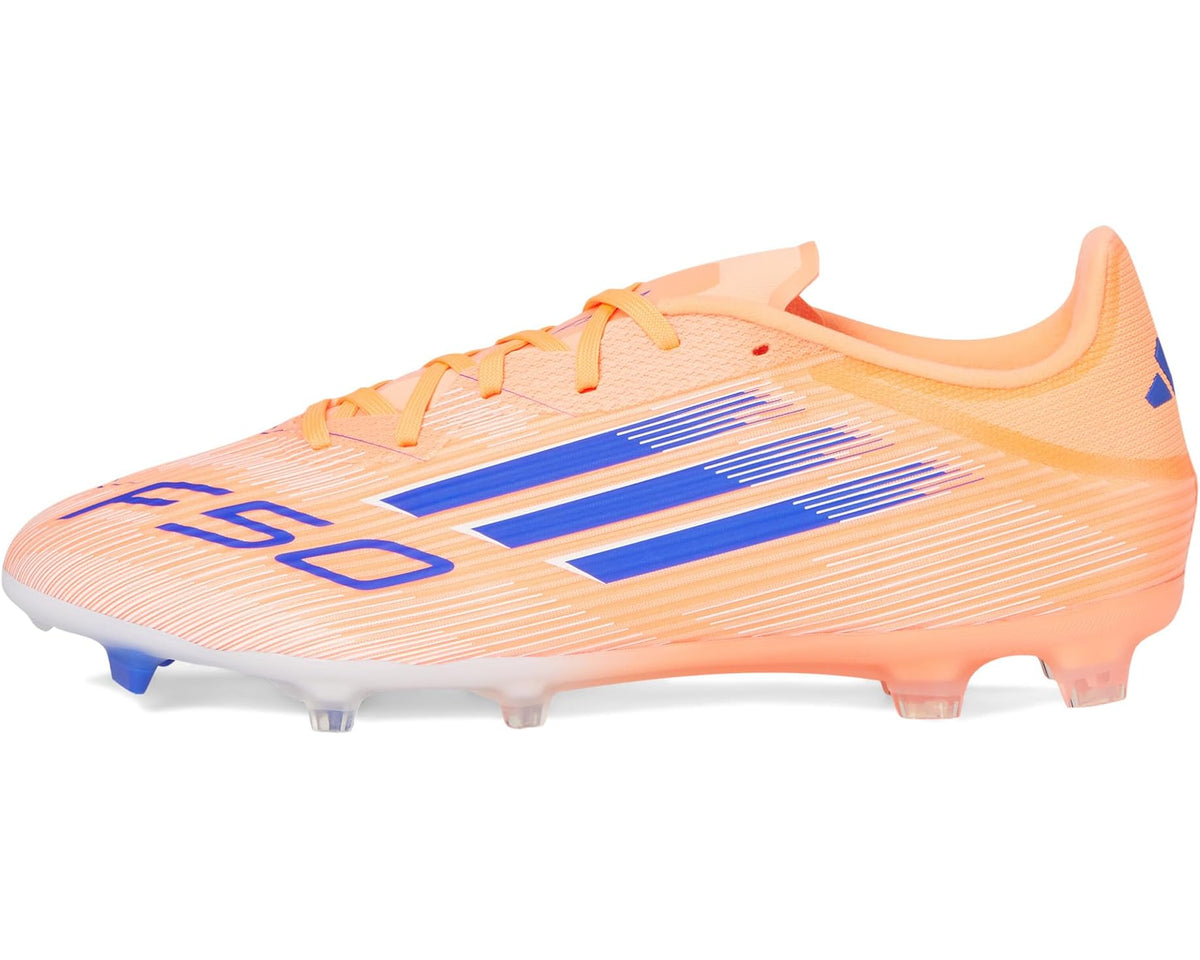 Unisex adidas F50 League Firm Ground Soccer Cleats Beam Orange/Lucid Blue/White