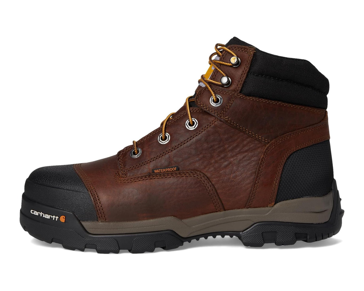 Men's Carhartt 6 Ground Force Waterproof Composite Toe Work Boots Brown Oil Tanned Leather