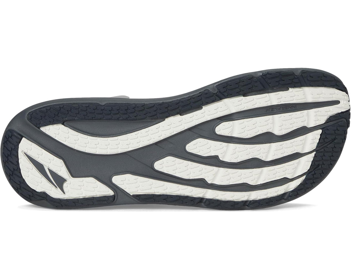 Men's running shoe outsole with textured rubber tread pattern