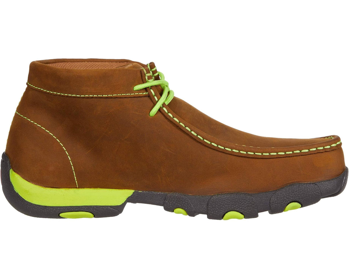 Men's Twisted X Work MDMST02 Distressed Saddle/Neon Yellow