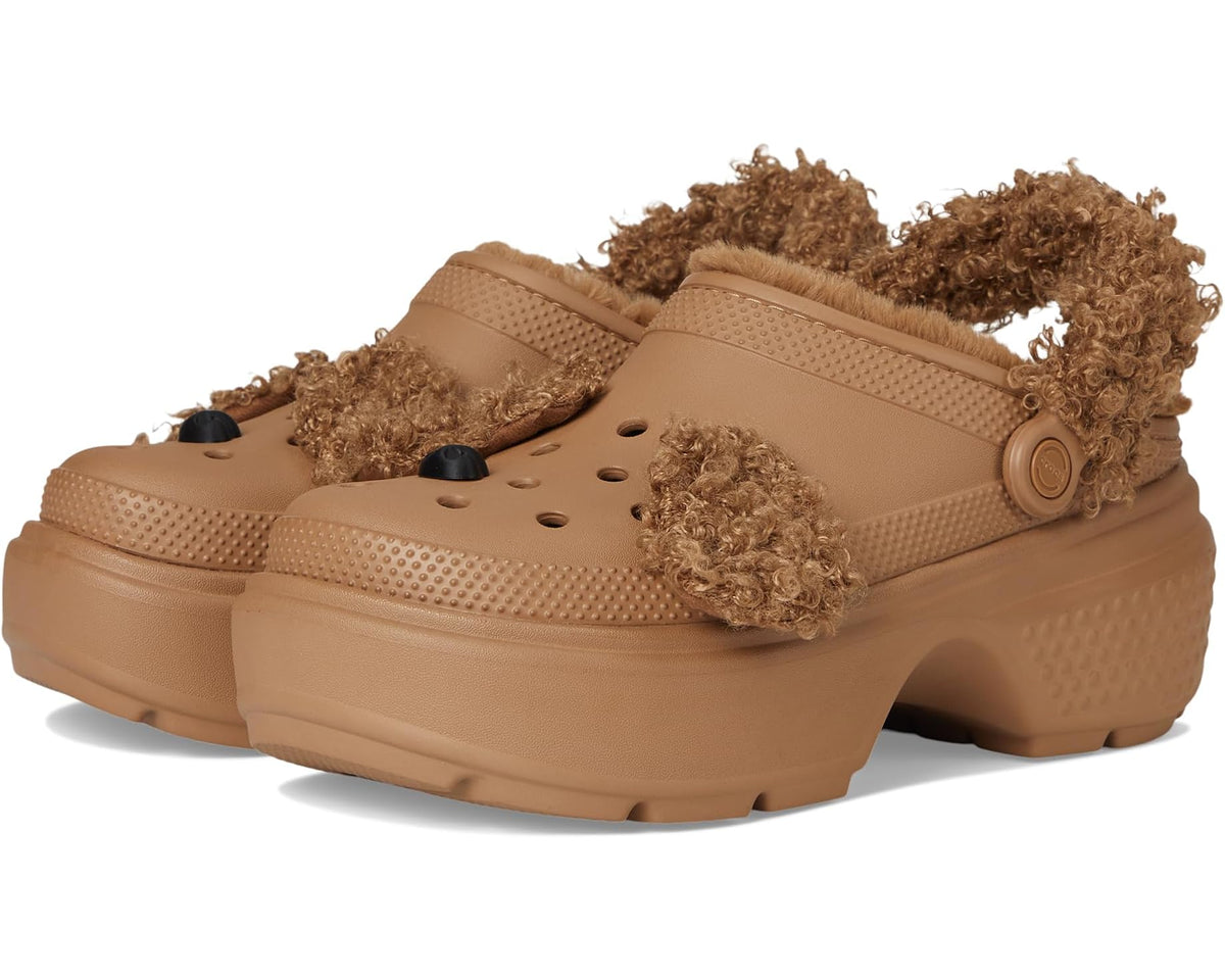 Unisex Crocs Stomp Lined Clogs Sepia Bear