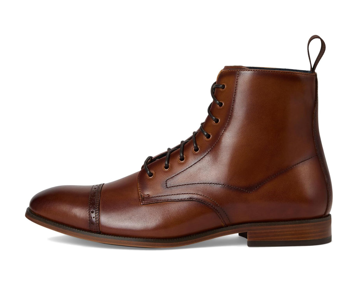 Men's Stacy Adams Henry Cap Toe Lace-Up Boot Tan